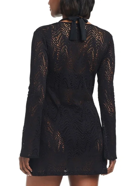 Bar Iii Womens Longline Halter Bra Bikini Top High Waist Bottoms - Picture 2 of 2